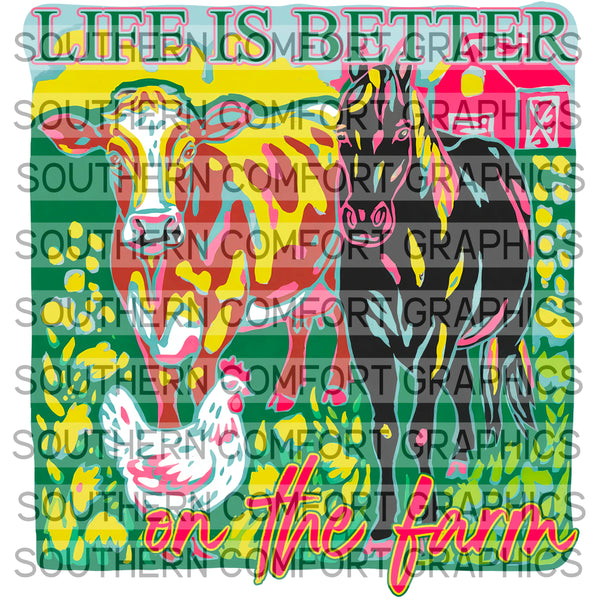Life Is Better On The Farm |PNG|