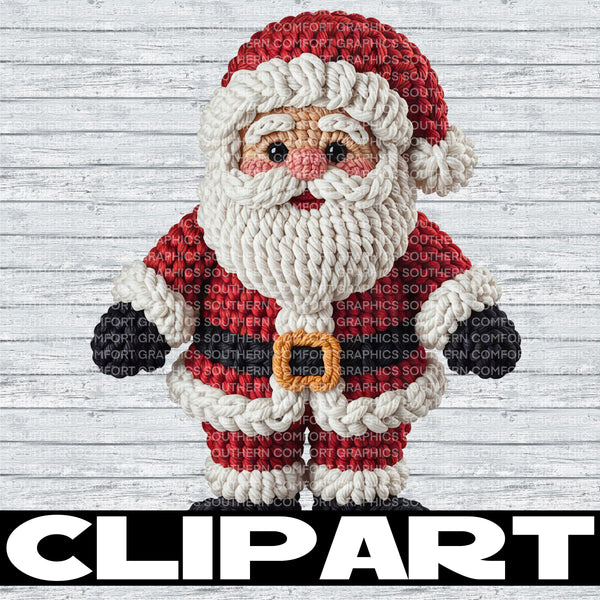 Yarn Santa Clipart |Commercial Use Allowed|