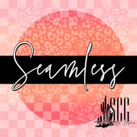 Peachy Checker/Leopard Mix *SEAMLESS*