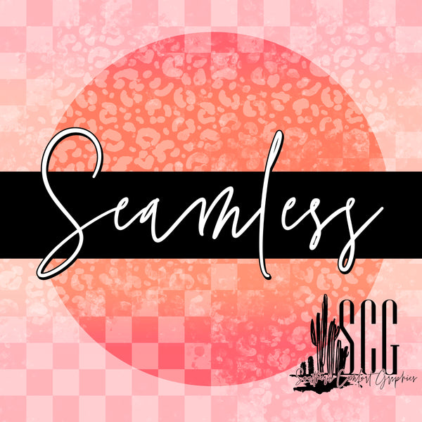 Peachy Checker/Leopard Mix *SEAMLESS*