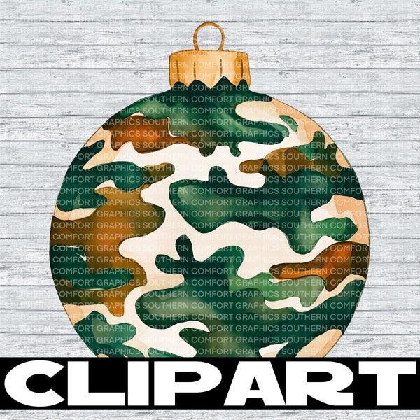 Camouflage Ornament Clipart |Commercial Use Allowed|