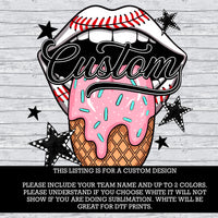 Custom Baseball Drip PNG