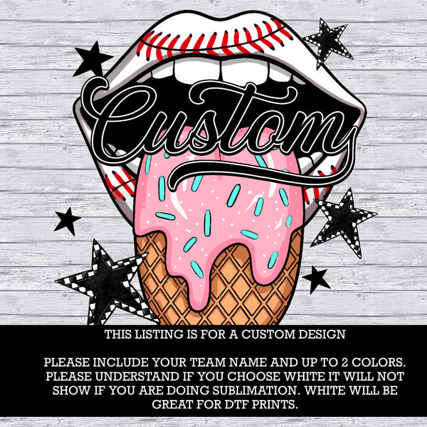 Custom Baseball Drip PNG