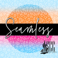 Blue/Pink/Orange Leopard *SEAMLESS*