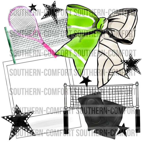 Volleyball Tennis Frame |PNG|