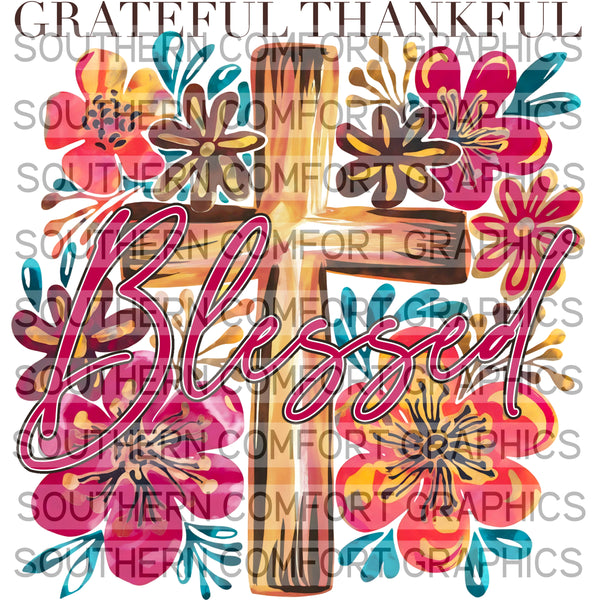 Grateful Thankful Blessed |PNG|