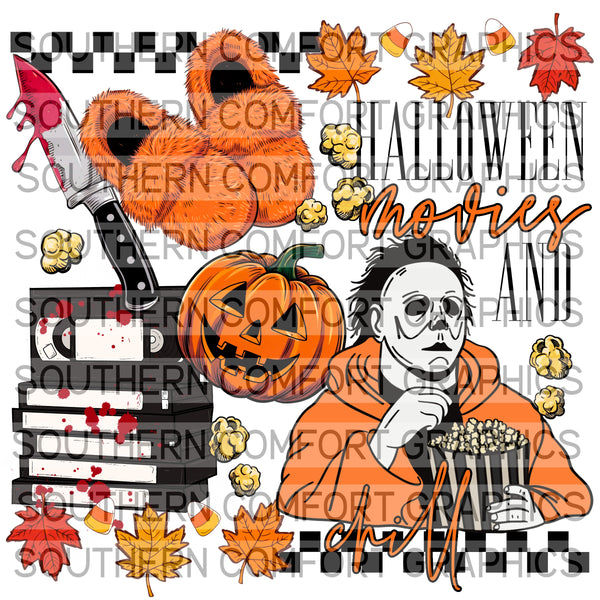 Halloween Movies And Chill Michael |PNG|
