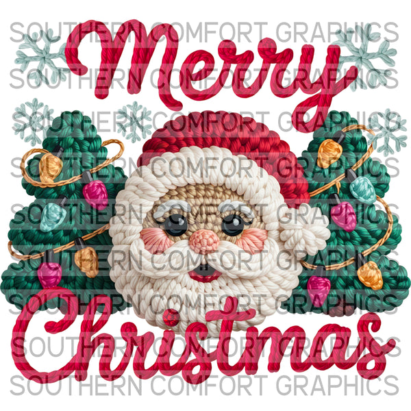 Crochet Merry Christmas Santa |PNG|