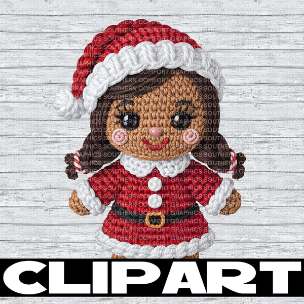 Yarn Gingerbread Girl Clipart |Commercial Use Allowed|