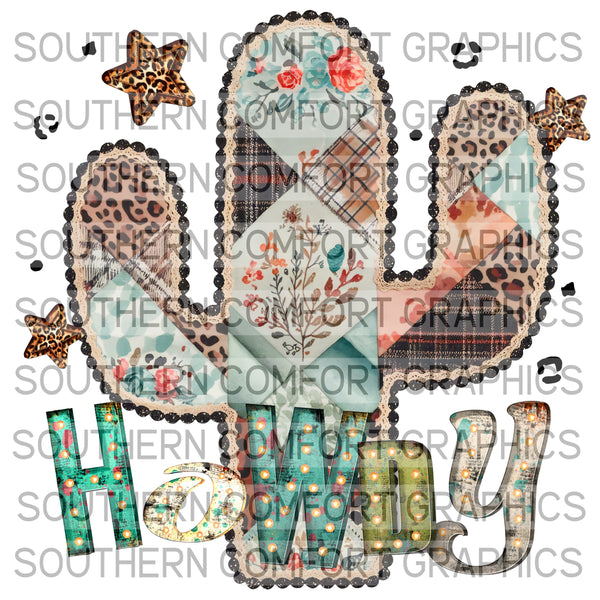 Howdy Patchwork Cactus |PNG|