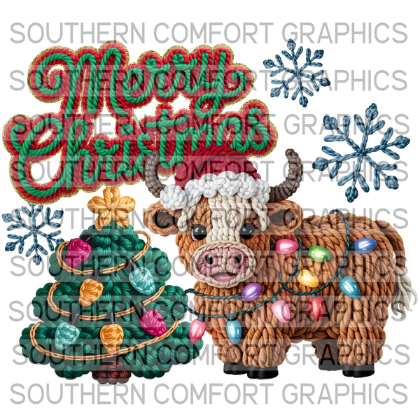 Crochet Highland Cow |PNG|