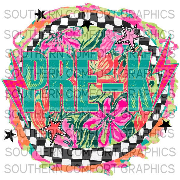 Bright Floral Pre-K |PNG|