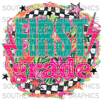 Bright Floral First Grade |PNG|