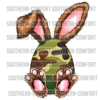 Camouflage bunny egg |PNG|