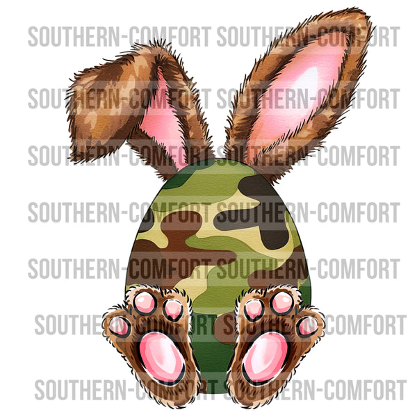 Camouflage bunny egg |PNG|