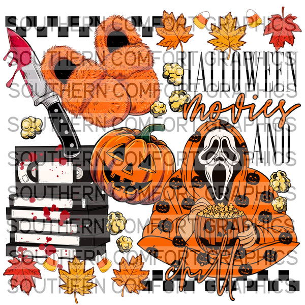 HalloweenMovies And Chill Ghostface|PNG|