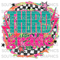 Bright Floral Third Grade |PNG|