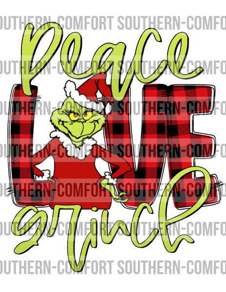 Peace love grinch  PNG