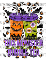 This momster needs a bubble tea  PNG