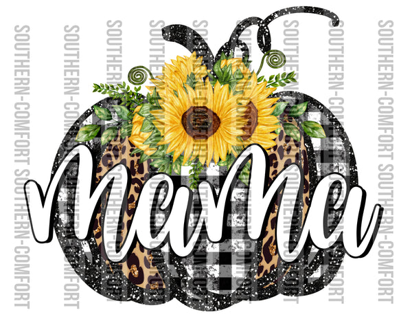 Mama sunflower pumpkin PNG