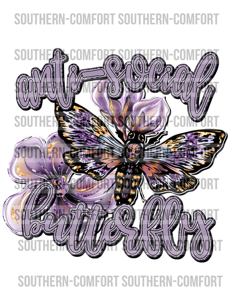 Anti-social butterfly PNG