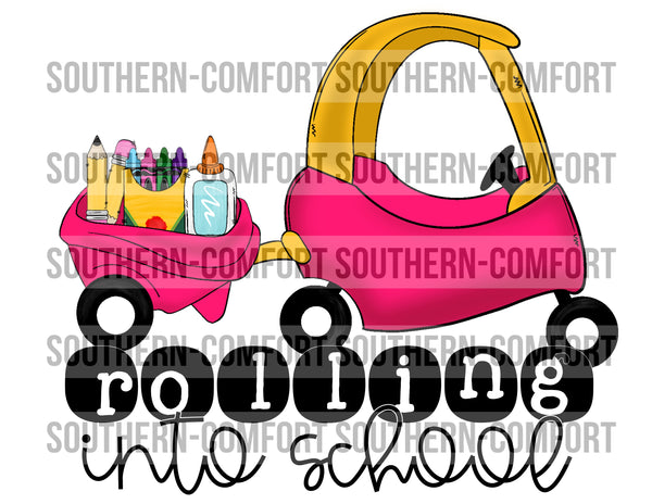 Rolling into school PNG