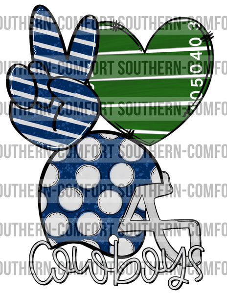 Peace love Cowboys PNG