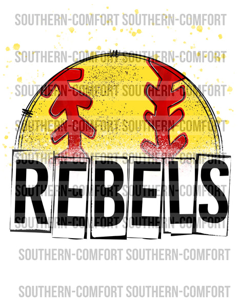 Rebels softball PNG