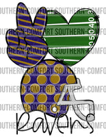 Peace love ravens PNG