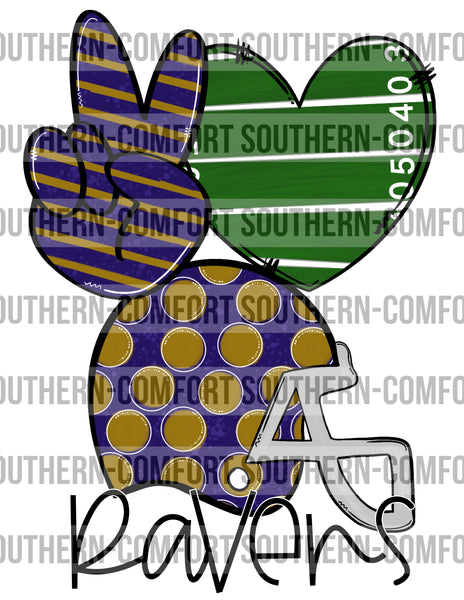 Peace love ravens PNG