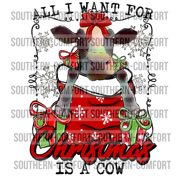 All I want for Christmas is a cow PNG