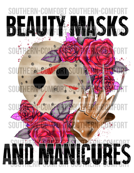 Beauty masks and manicures PNG
