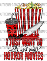 I just want to cuddle and watch horror movies PNG