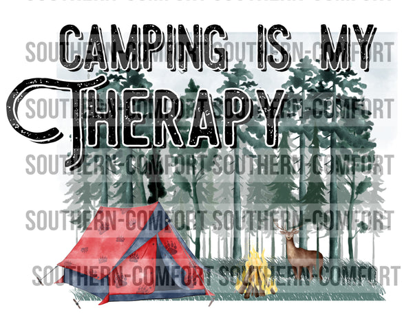 Camping is my therapy PNG