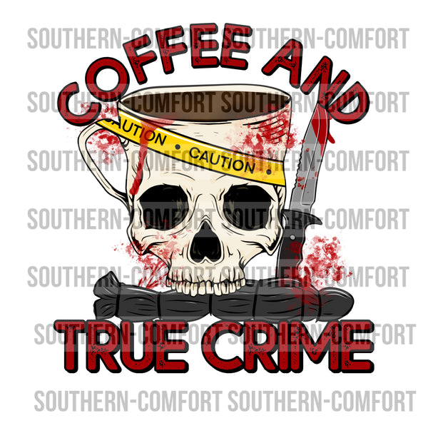 Coffee and true crime PNG