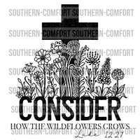 Consider how the wildflowers grow PNG