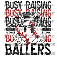 Busy raising ballers cowprint Baseball PNG