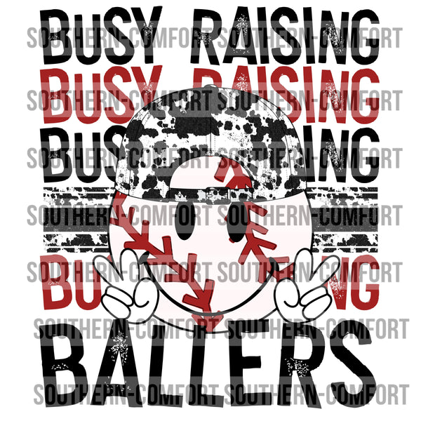 Busy raising ballers cowprint Baseball PNG