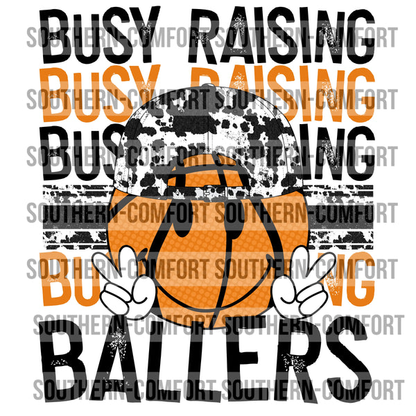 Busy raising ballers cowprint basketball PNG