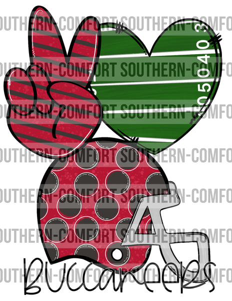 Peace love buccaneers  PNG