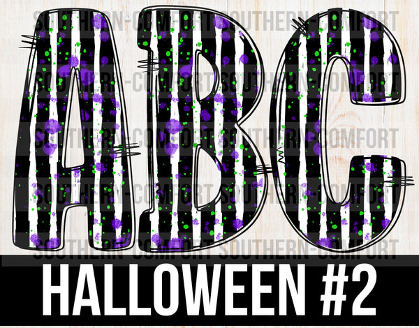 Halloween #2 alphabet commercial elements