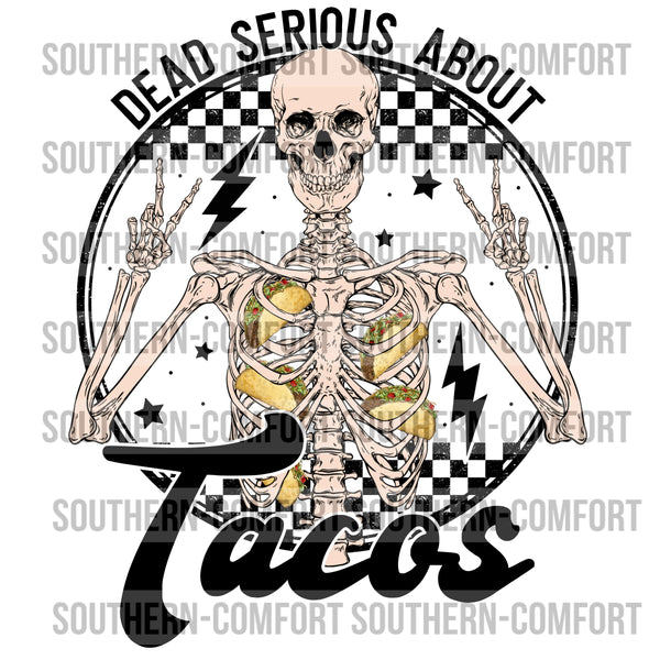 Dead serious about tacos PNG