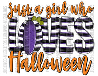 Just a girl who loves Halloween PNG