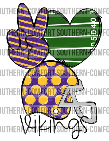 Peace love Vikings PNG