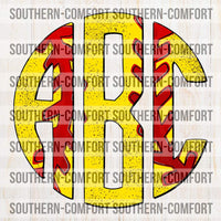 Softball Monogram
