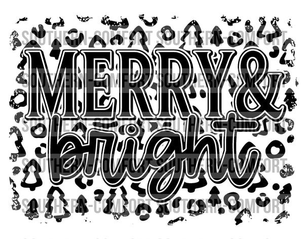 Merry and bright  PNG