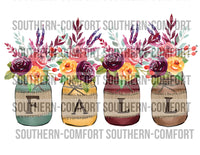 Fall mason jars PNG