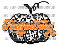 Halloween leopard pumpkin PNG