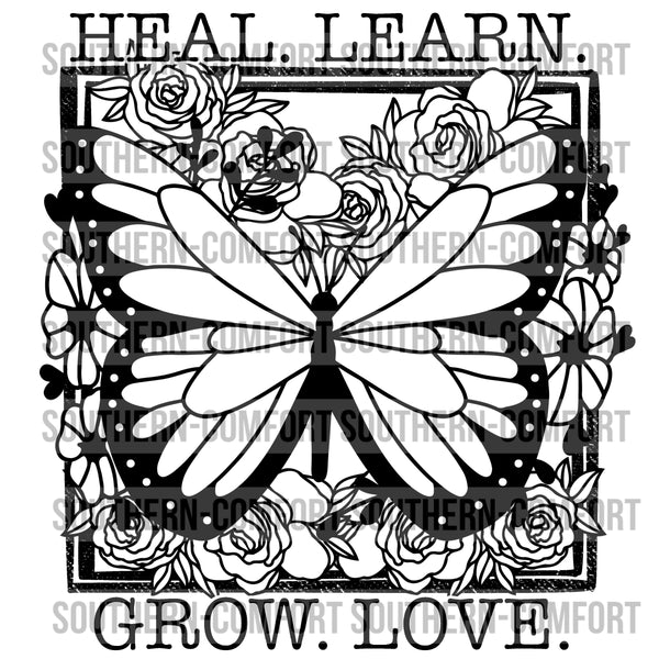 Heal. Learn. Grow. Love. PNG