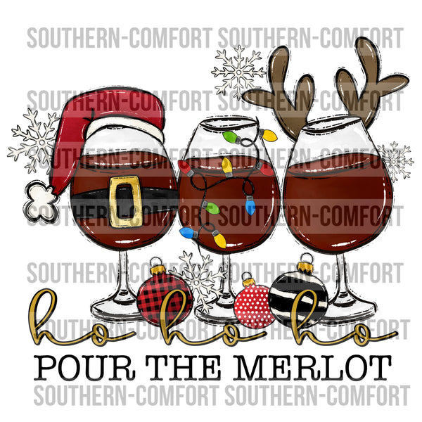 Ho ho ho pour the merlot  PNG